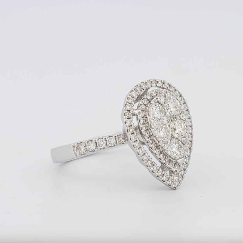 Invisible Pear - shape Diamond Ring - ZIZOV DIAMONDS