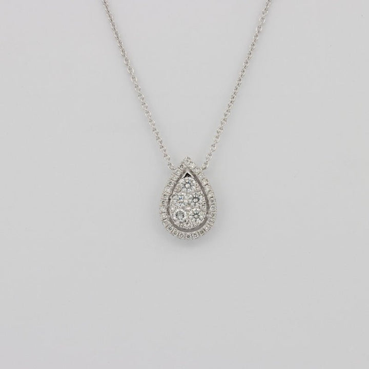 Invisible Pear - shape Halo pendant - ZIZOV DIAMONDS