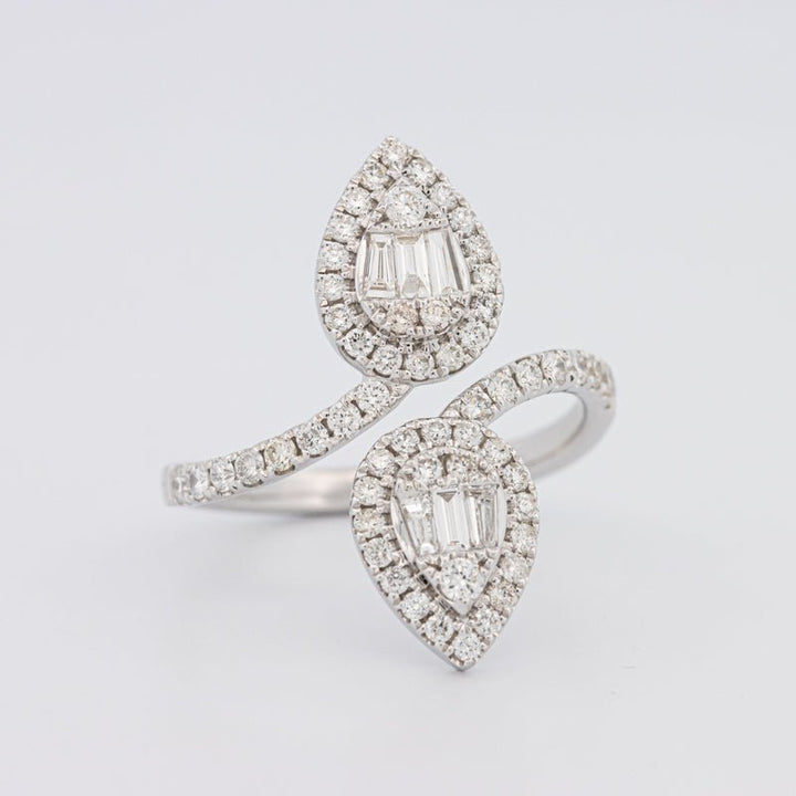 Invisible Pear - shape Twinny Ring - ZIZOV DIAMONDS
