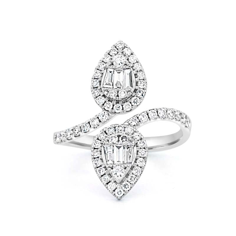 Invisible Pear - shape Twinny Ring - ZIZOV DIAMONDS