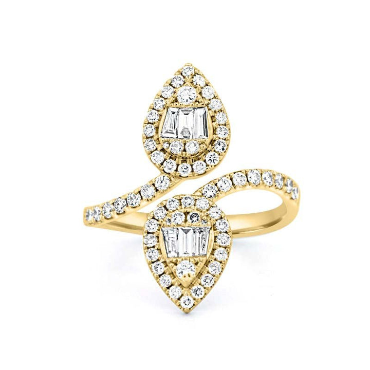 Invisible Pear - shape Twinny Ring - ZIZOV DIAMONDS