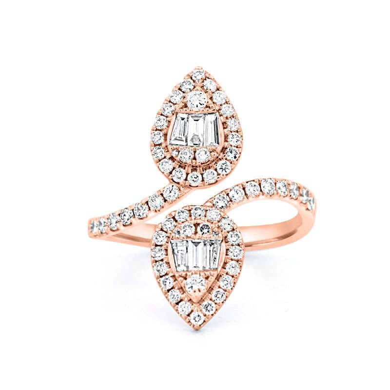 Invisible Pear - shape Twinny Ring - ZIZOV DIAMONDS