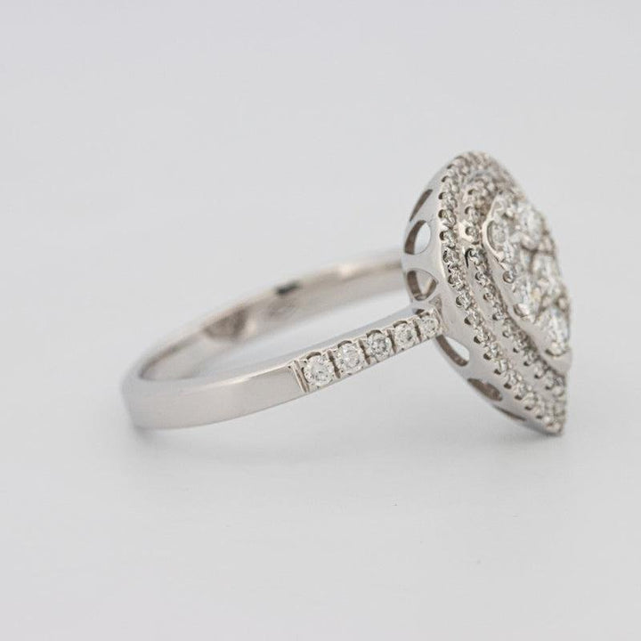 Invisible pearshape diamond ring - ZIZOV DIAMONDS