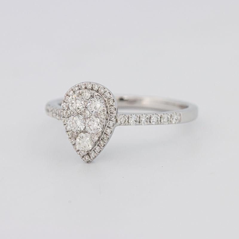 Invisible Pearshape Diamond ring - ZIZOV DIAMONDS