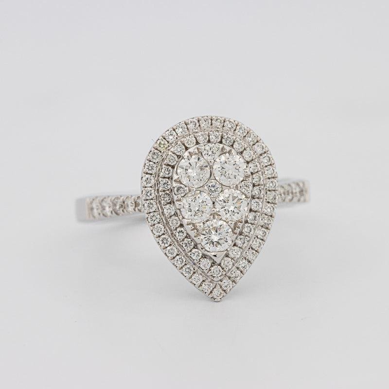 Invisible pearshape diamond ring - ZIZOV DIAMONDS
