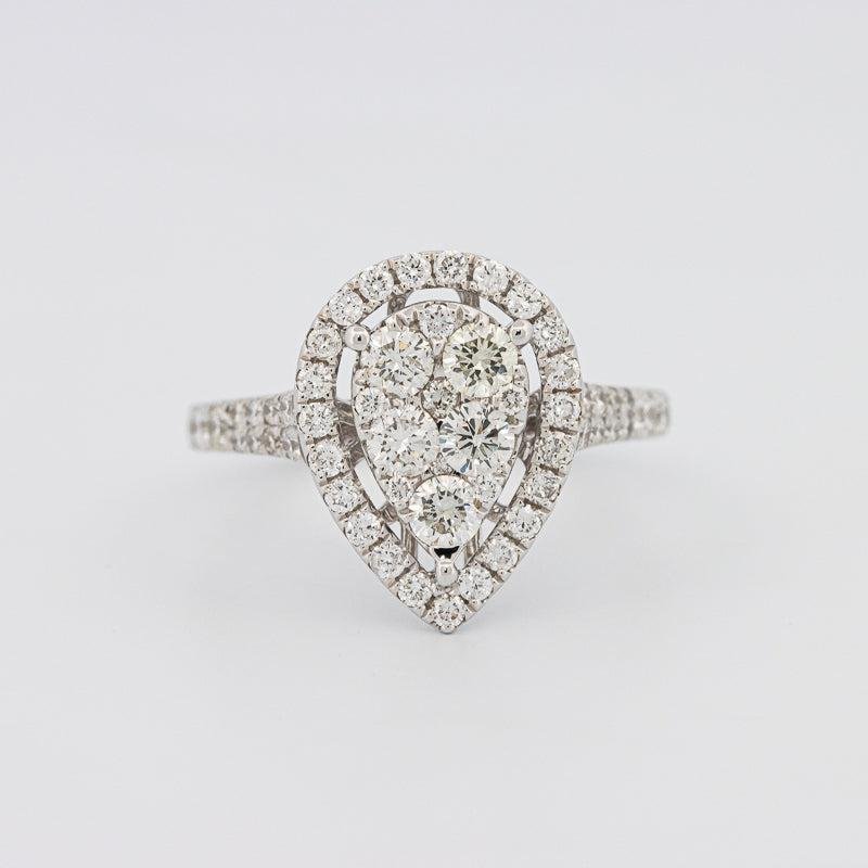 Invisible Pearshape Diamond Ring - ZIZOV DIAMONDS