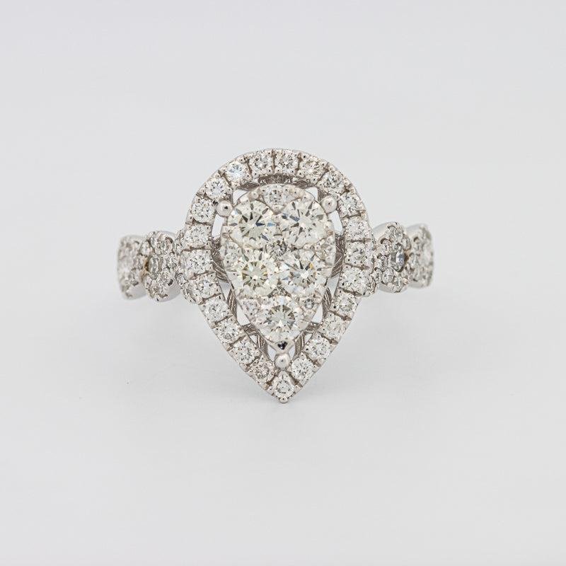 Invisible Pearshape Diamond Ring - ZIZOV DIAMONDS