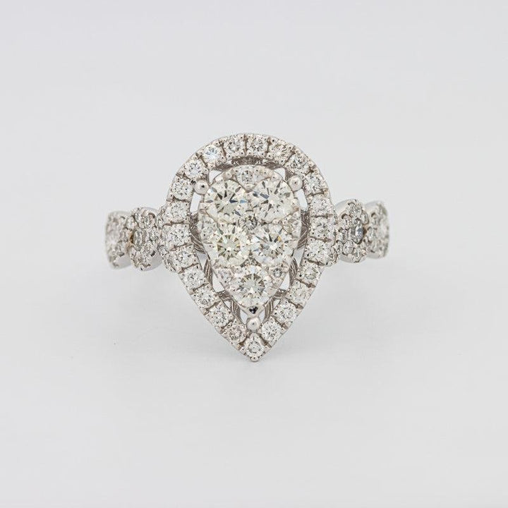 Invisible Pearshape Diamond Ring - ZIZOV DIAMONDS