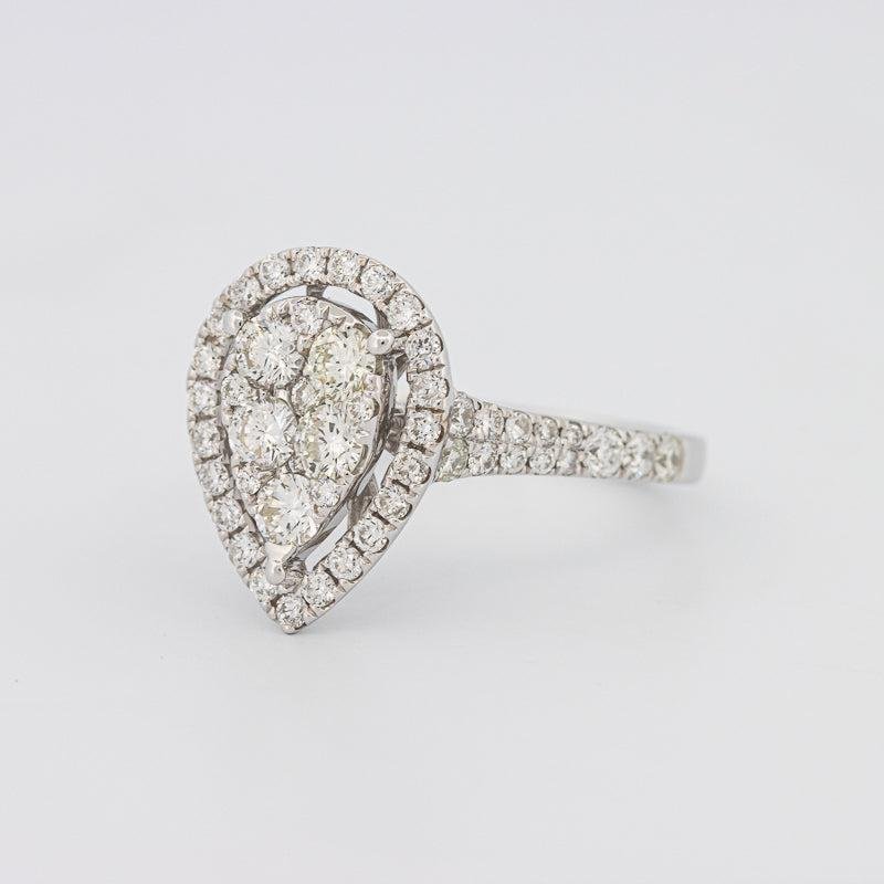Invisible Pearshape Diamond Ring - ZIZOV DIAMONDS