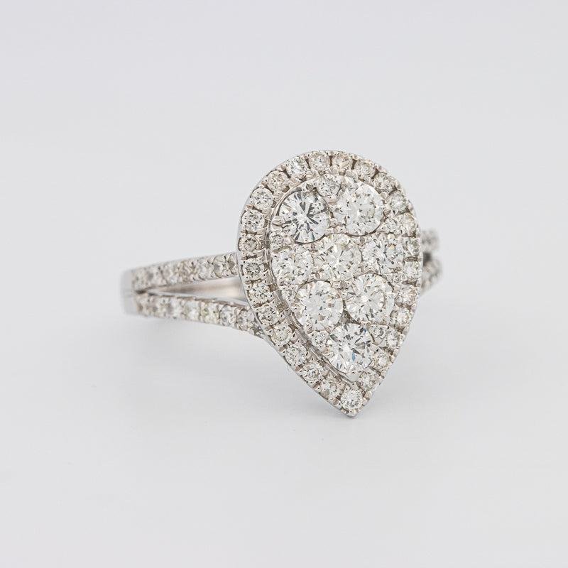 Invisible Pearshape Diamond Ring - ZIZOV DIAMONDS