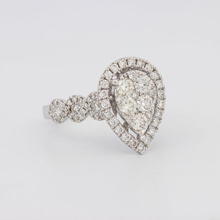 Invisible Pearshape Diamond Ring - ZIZOV DIAMONDS