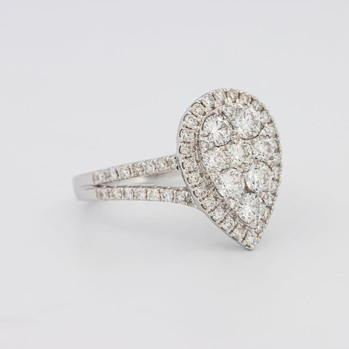 Invisible Pearshape Diamond Ring - ZIZOV DIAMONDS