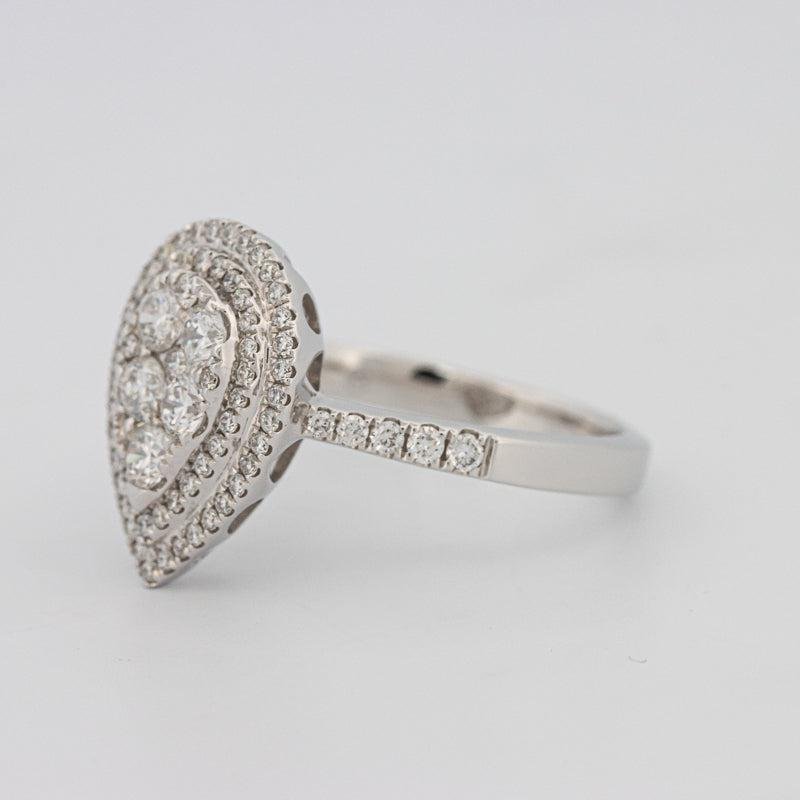 Invisible pearshape diamond ring - ZIZOV DIAMONDS