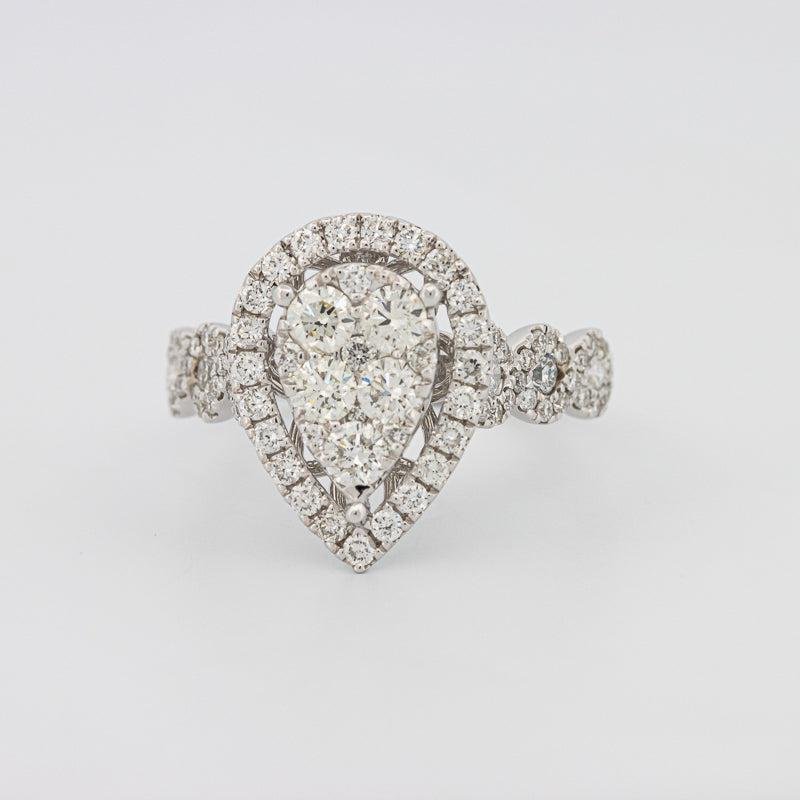 Invisible Pearshape Diamond Ring - ZIZOV DIAMONDS