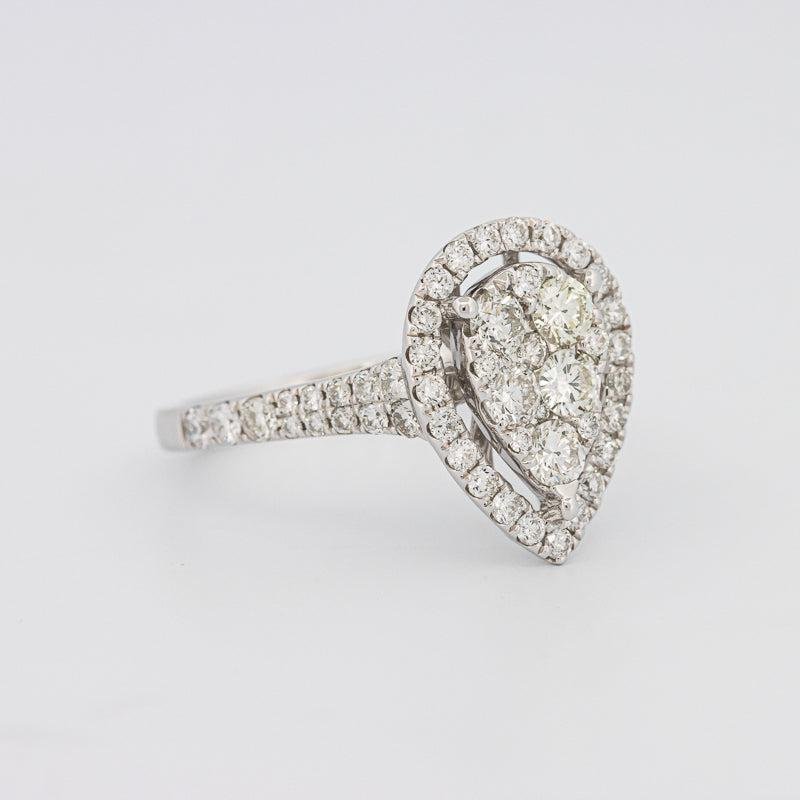 Invisible Pearshape Diamond Ring - ZIZOV DIAMONDS