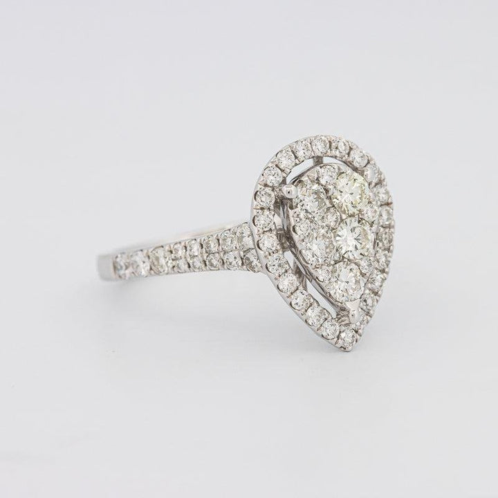 Invisible Pearshape Diamond Ring - ZIZOV DIAMONDS