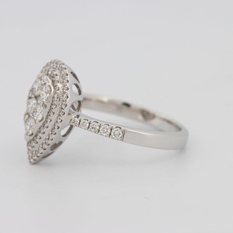 Invisible pearshape diamond ring - ZIZOV DIAMONDS