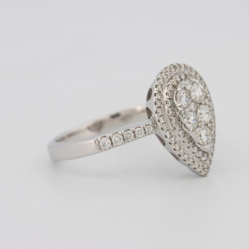 Invisible pearshape diamond ring - ZIZOV DIAMONDS