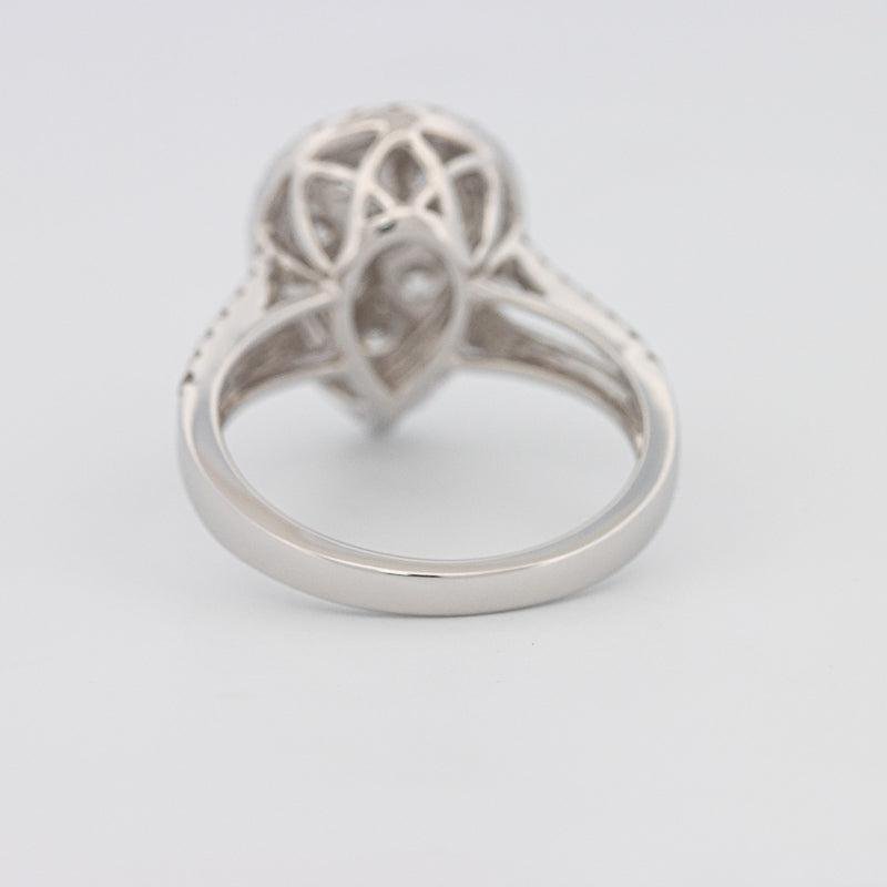 Invisible Pearshape Diamond Ring - ZIZOV DIAMONDS