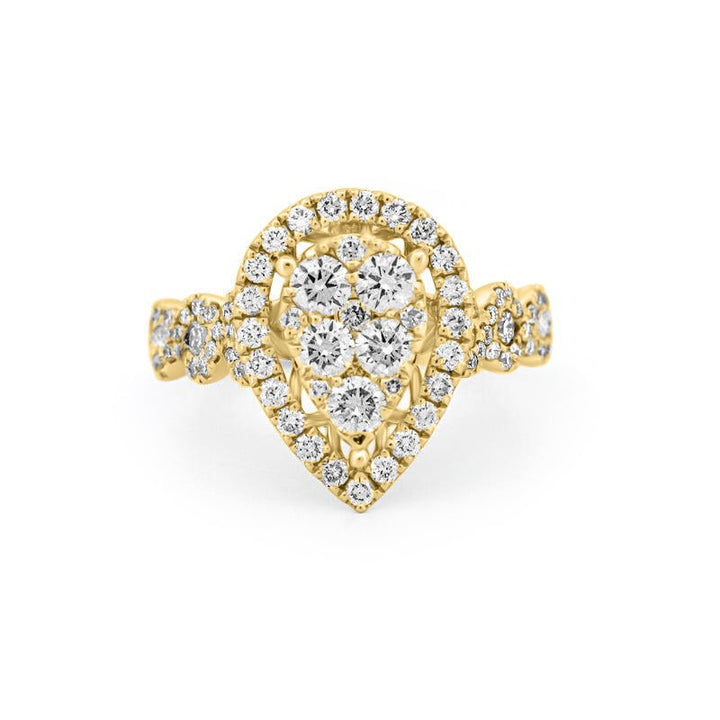 Invisible Pearshape Diamond Ring - ZIZOV DIAMONDS