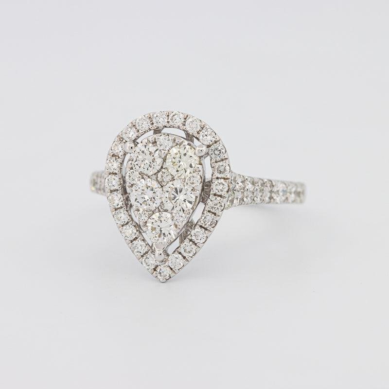 Invisible Pearshape Diamond Ring - ZIZOV DIAMONDS
