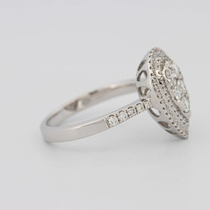 Invisible pearshape diamond ring - ZIZOV DIAMONDS