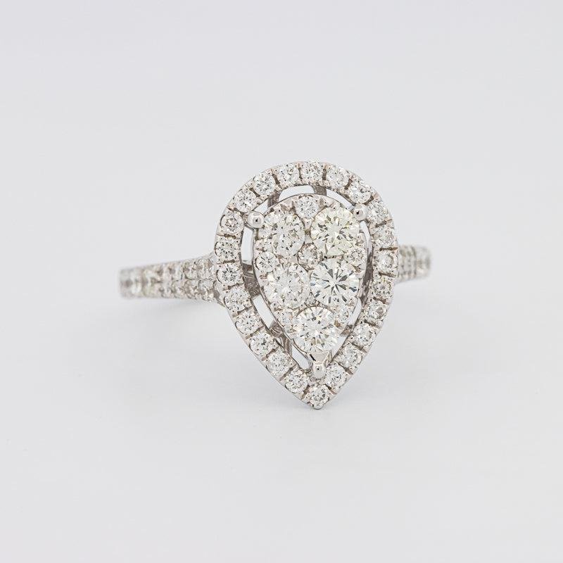 Invisible Pearshape Diamond Ring - ZIZOV DIAMONDS