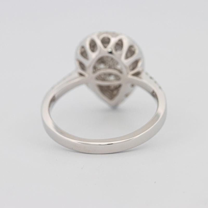 Invisible pearshape diamond ring - ZIZOV DIAMONDS