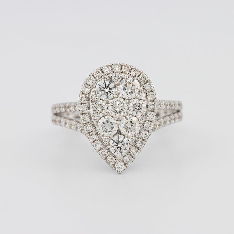 Invisible Pearshape Diamond Ring - ZIZOV DIAMONDS