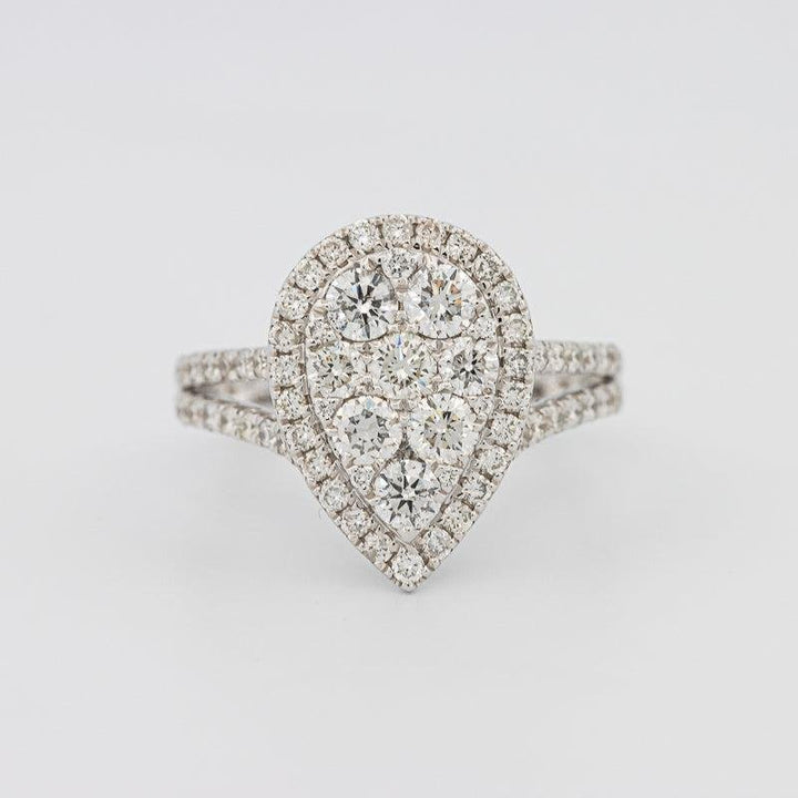 Invisible Pearshape Diamond Ring - ZIZOV DIAMONDS