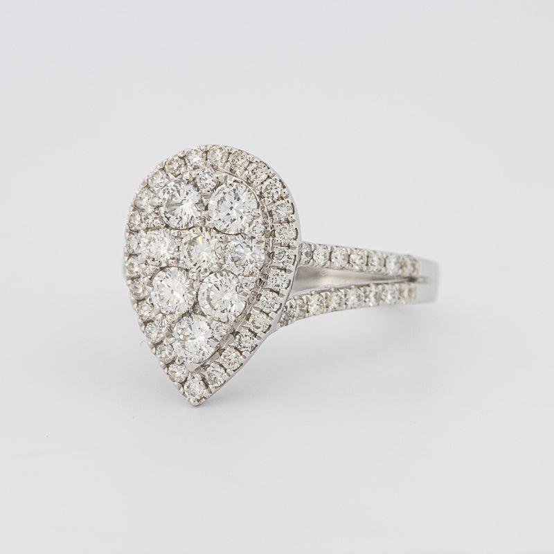 Invisible Pearshape Diamond Ring - ZIZOV DIAMONDS