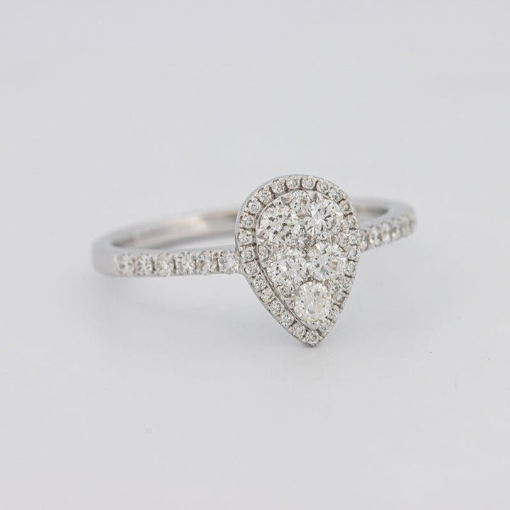 Invisible Pearshape Diamond ring - ZIZOV DIAMONDS
