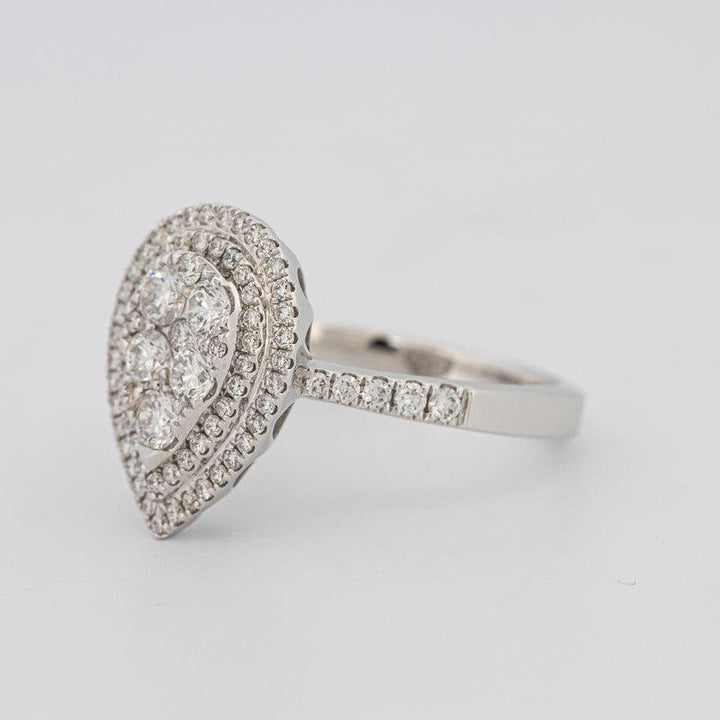 Invisible pearshape diamond ring - ZIZOV DIAMONDS