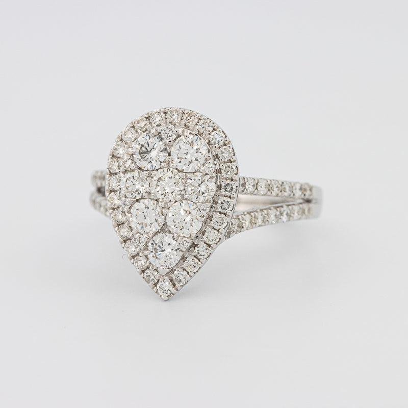 Invisible Pearshape Diamond Ring - ZIZOV DIAMONDS