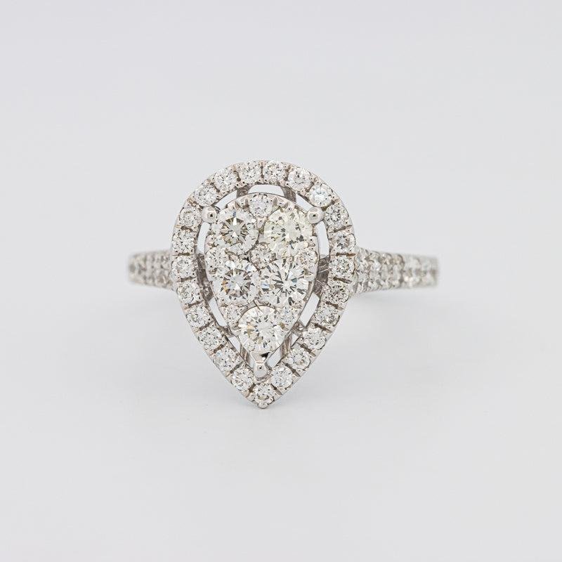 Invisible Pearshape Diamond Ring - ZIZOV DIAMONDS