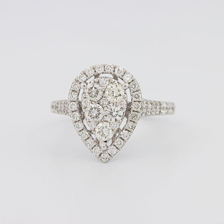 Invisible Pearshape Diamond Ring - ZIZOV DIAMONDS