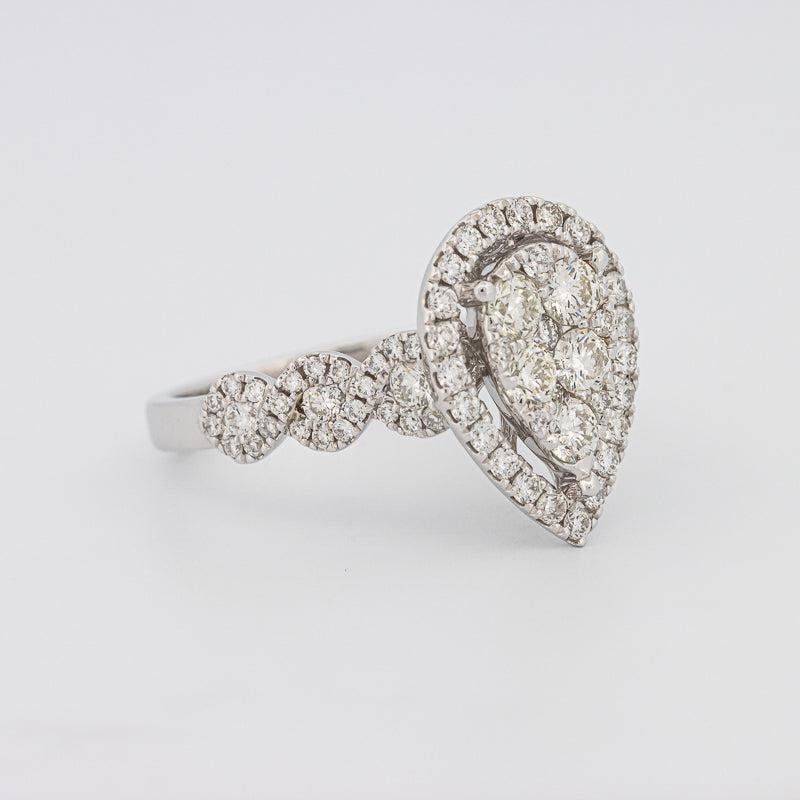 Invisible Pearshape Diamond Ring - ZIZOV DIAMONDS