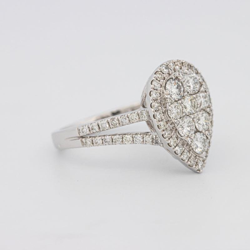 Invisible Pearshape Diamond Ring - ZIZOV DIAMONDS