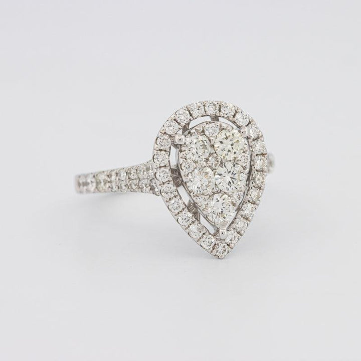 Invisible Pearshape Diamond Ring - ZIZOV DIAMONDS