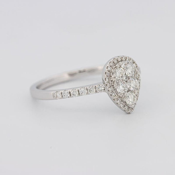 Invisible Pearshape Diamond ring - ZIZOV DIAMONDS