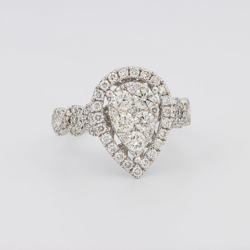 Invisible Pearshape Diamond Ring - ZIZOV DIAMONDS