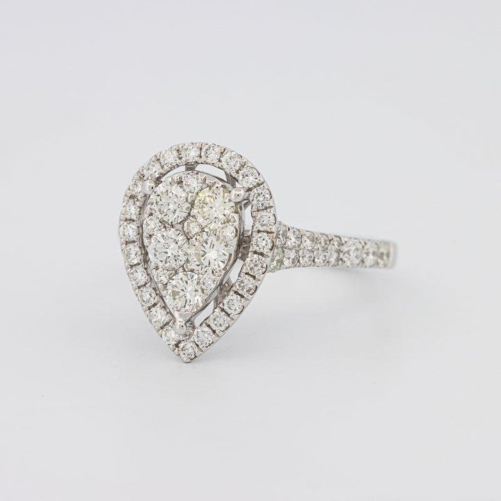 Invisible Pearshape Diamond Ring - ZIZOV DIAMONDS
