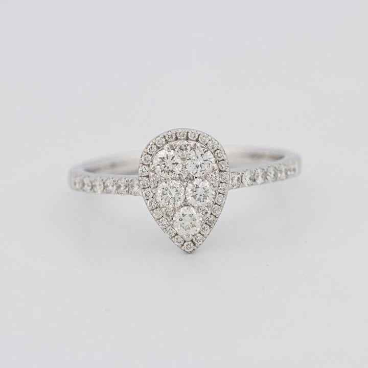 Invisible Pearshape Diamond ring - ZIZOV DIAMONDS