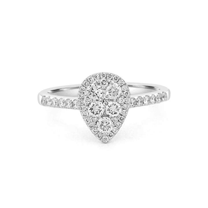 Invisible Pearshape Diamond ring - ZIZOV DIAMONDS