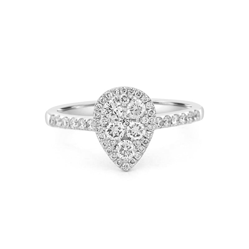 Invisible Pearshape Diamond ring - ZIZOV DIAMONDS