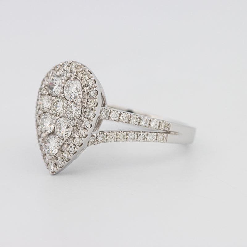 Invisible Pearshape Diamond Ring - ZIZOV DIAMONDS