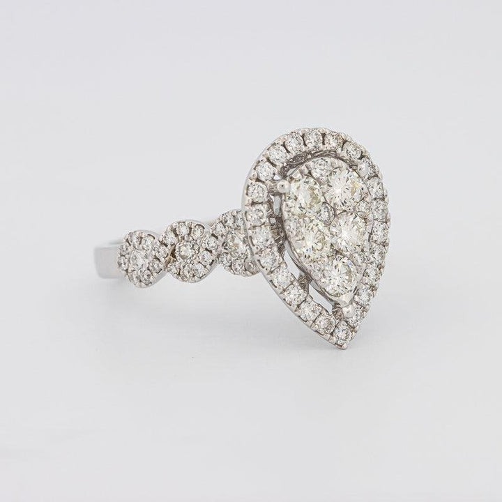Invisible Pearshape Diamond Ring - ZIZOV DIAMONDS