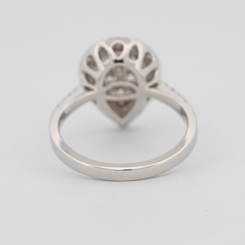 Invisible pearshape diamond ring - ZIZOV DIAMONDS