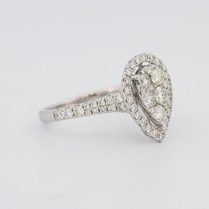 Invisible Pearshape Diamond Ring - ZIZOV DIAMONDS