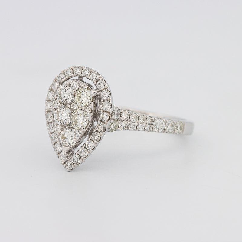 Invisible Pearshape Diamond Ring - ZIZOV DIAMONDS